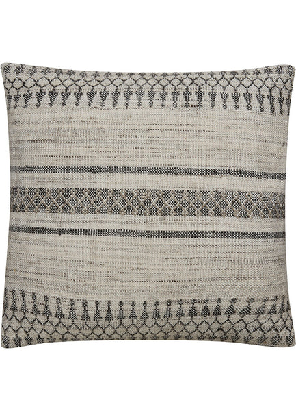 Bamboo and Wool Patterned Pillow in Birch